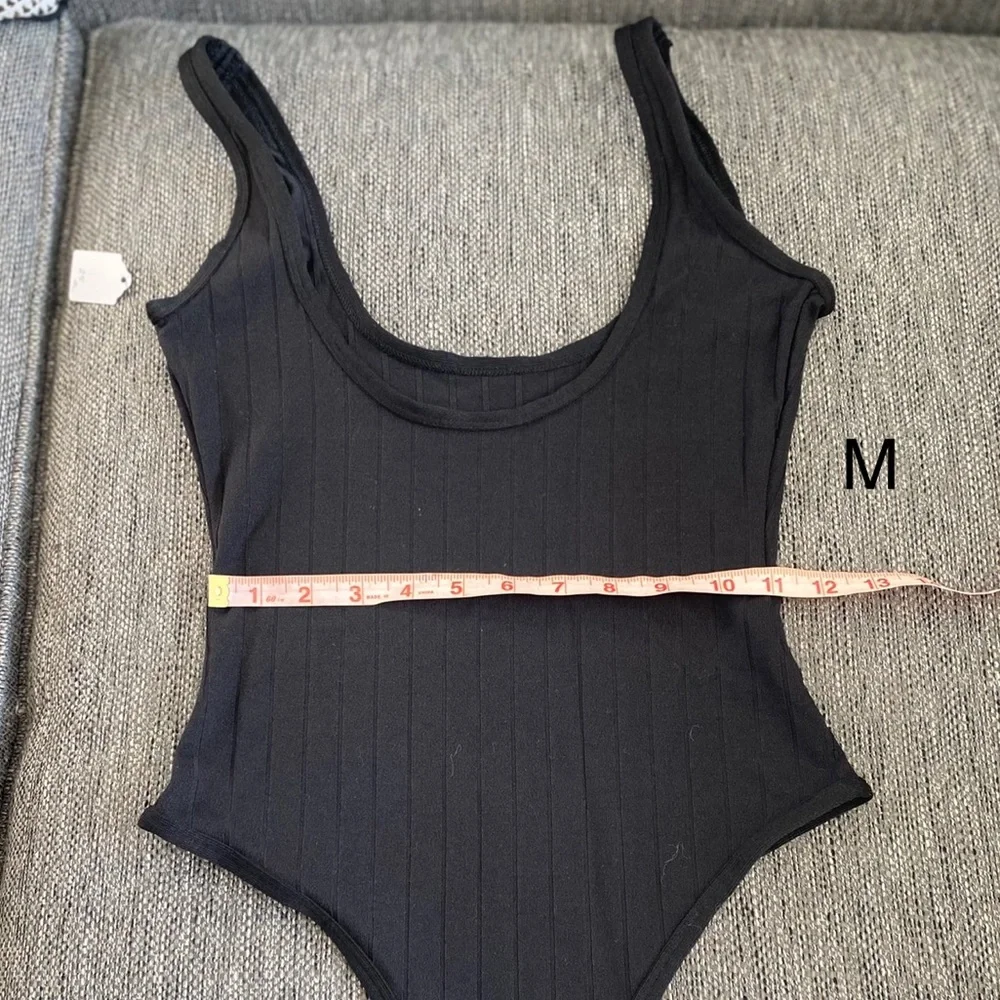 Black bodysuit ribbed small medium large NWT - Picture 12 of 16